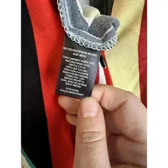 Beige By ECI STRIPED WIDE LEG COLROFUL BELTED JUMPSUIT - SZ S- Y2K - MSRP $99 - Picture 7 of 7